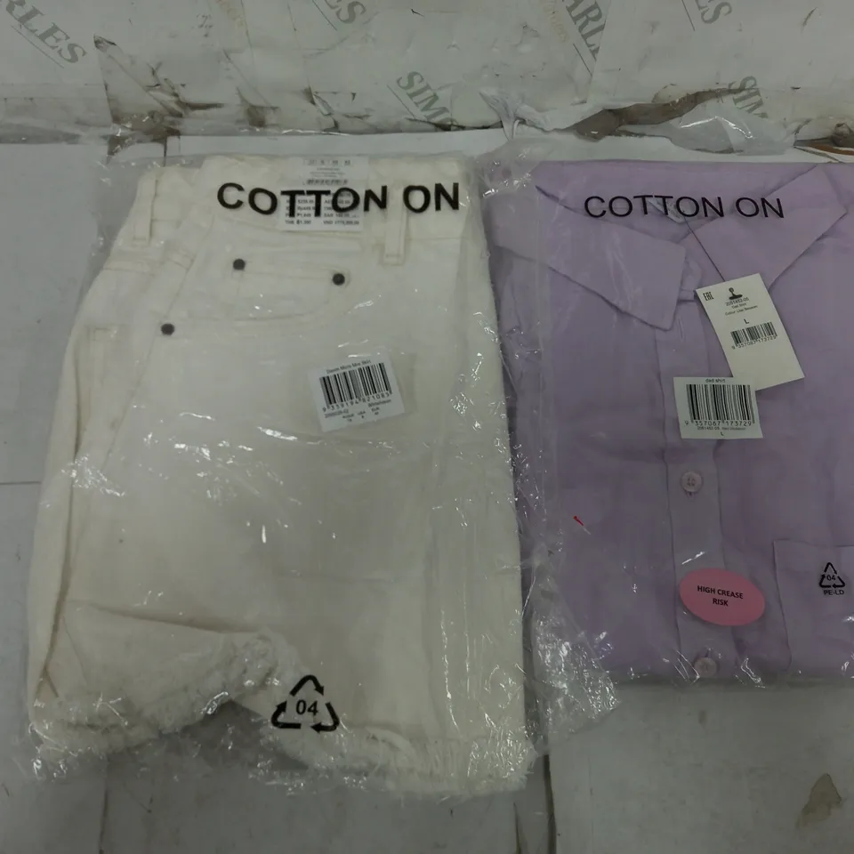 LARGE QUANTITY OF ASSORTED CLOTHING TO INCLUDE MINI SKIRTS, SHIRTS, ETC