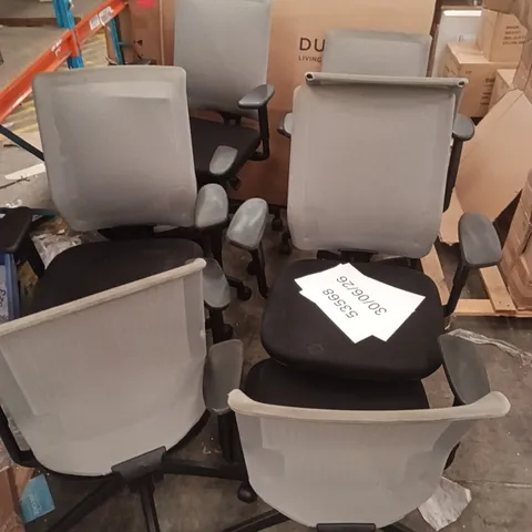 SET OF APPROXIMATELY 8 ASSORTED OFFICE CHAIRS