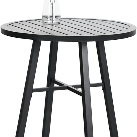 BOXED PHI VILLA OUTDOOR STEEL ROUND SMALL BISTRO SIDE COFFEE TABLE - E02GF110 (1 BOX)
