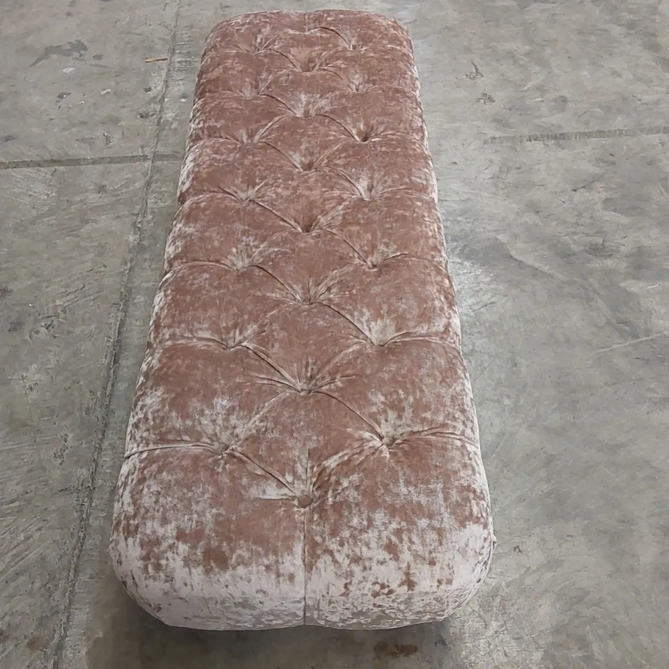 DESIGNER CRUSHED VELVET END OF BED BENCH/STOOL