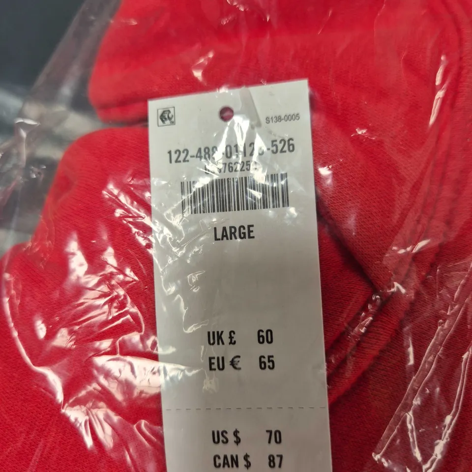ABERCROMBIE & FITCH RED HOODIE – LARGE