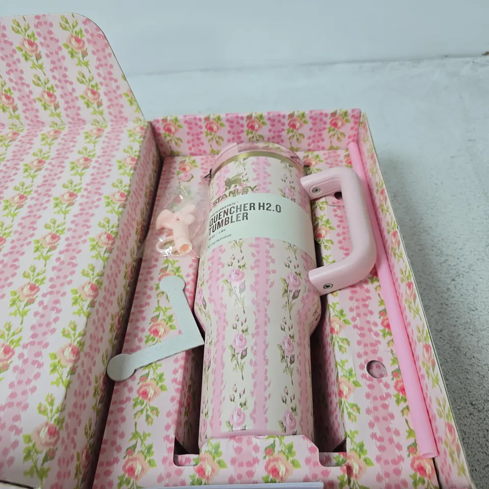STANLEY QUENCHER H2.0 TUMBLER – PINK FLORAL (LOVESHACK FANCY) – BOXED