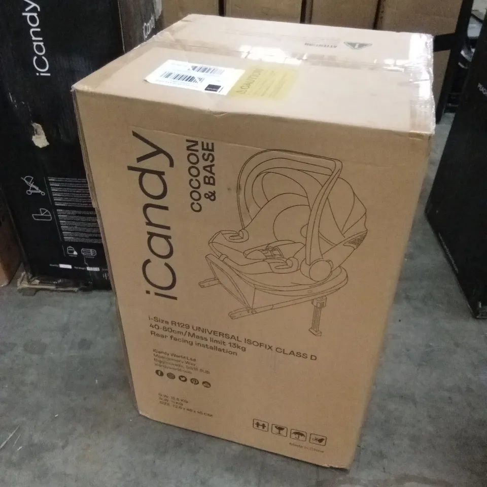BOXED ICANDY COCOON CAR SEAT & BASE - BLACK