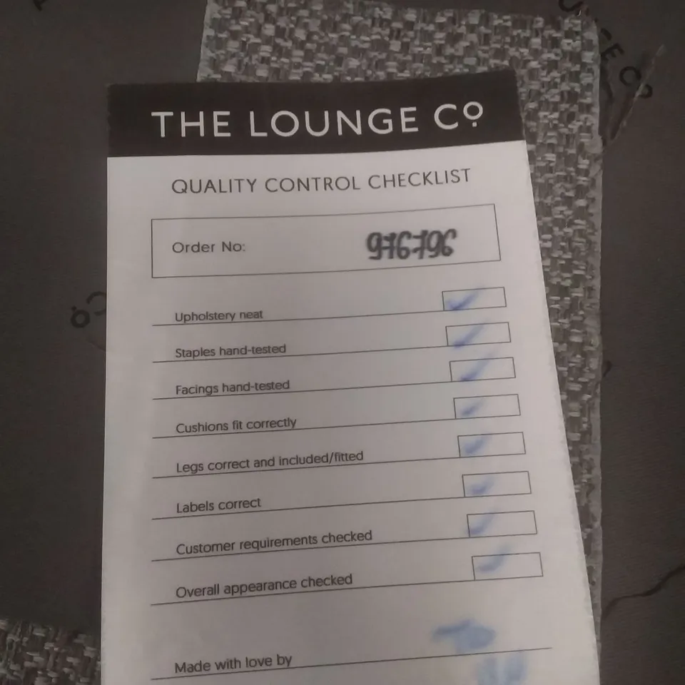 QUALITY BRITISH DESIGNER LOUNGE CO. PHOEBE 2 SEATER SOFA GREY FABRIC