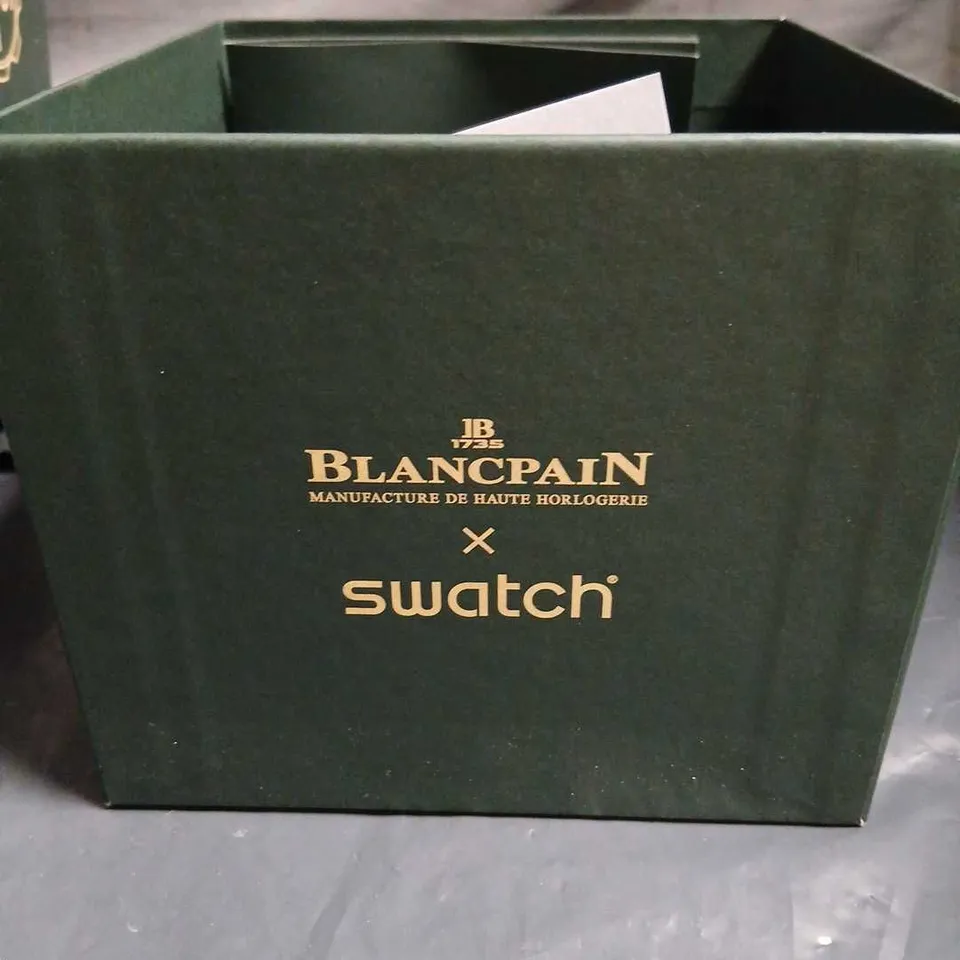 BLANCPAIN X SWATCH BIOCERAMIC SCUBA FIFTY FATHOMS WATCH – GREEN, NATO STRAP