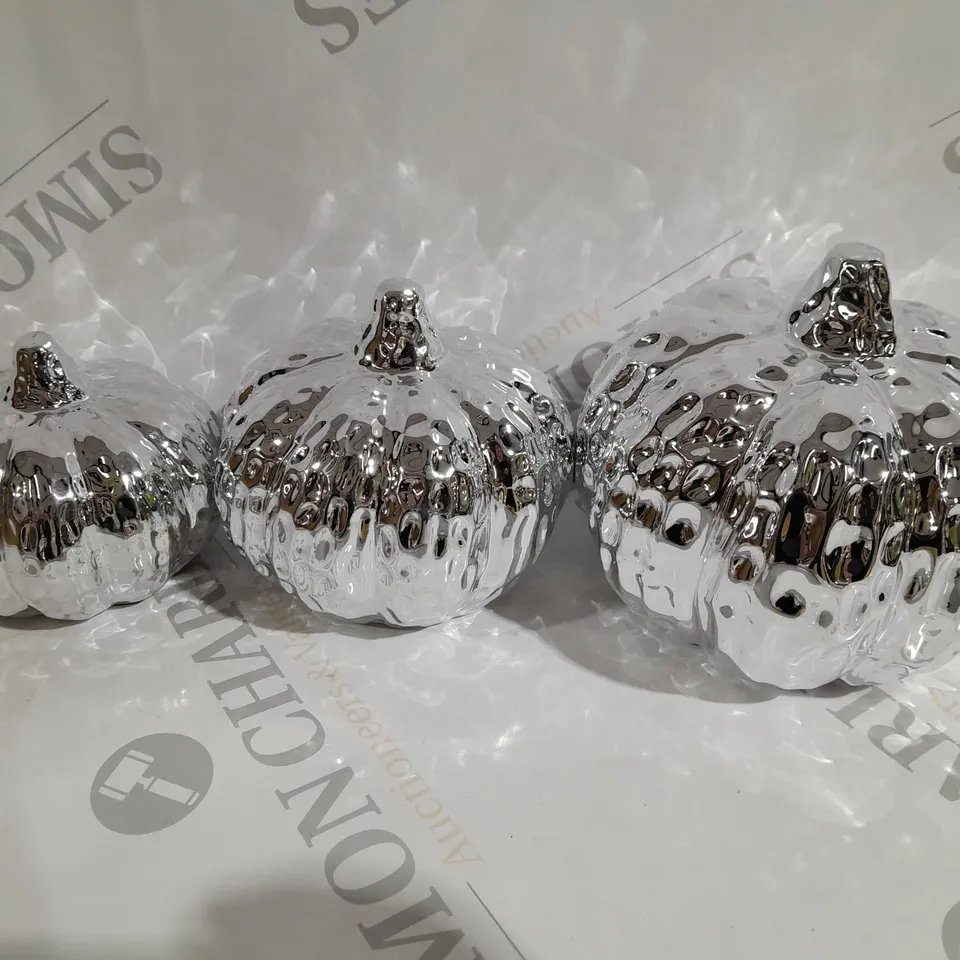 K BY KELLY HOPPEN SET OF 3 TABLETOP PUMPKIN DECORATIONS