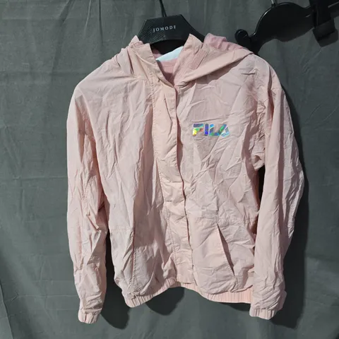 FILA PINK HOODED WINDBREAKER JACKET – FILA LOGO CHEST