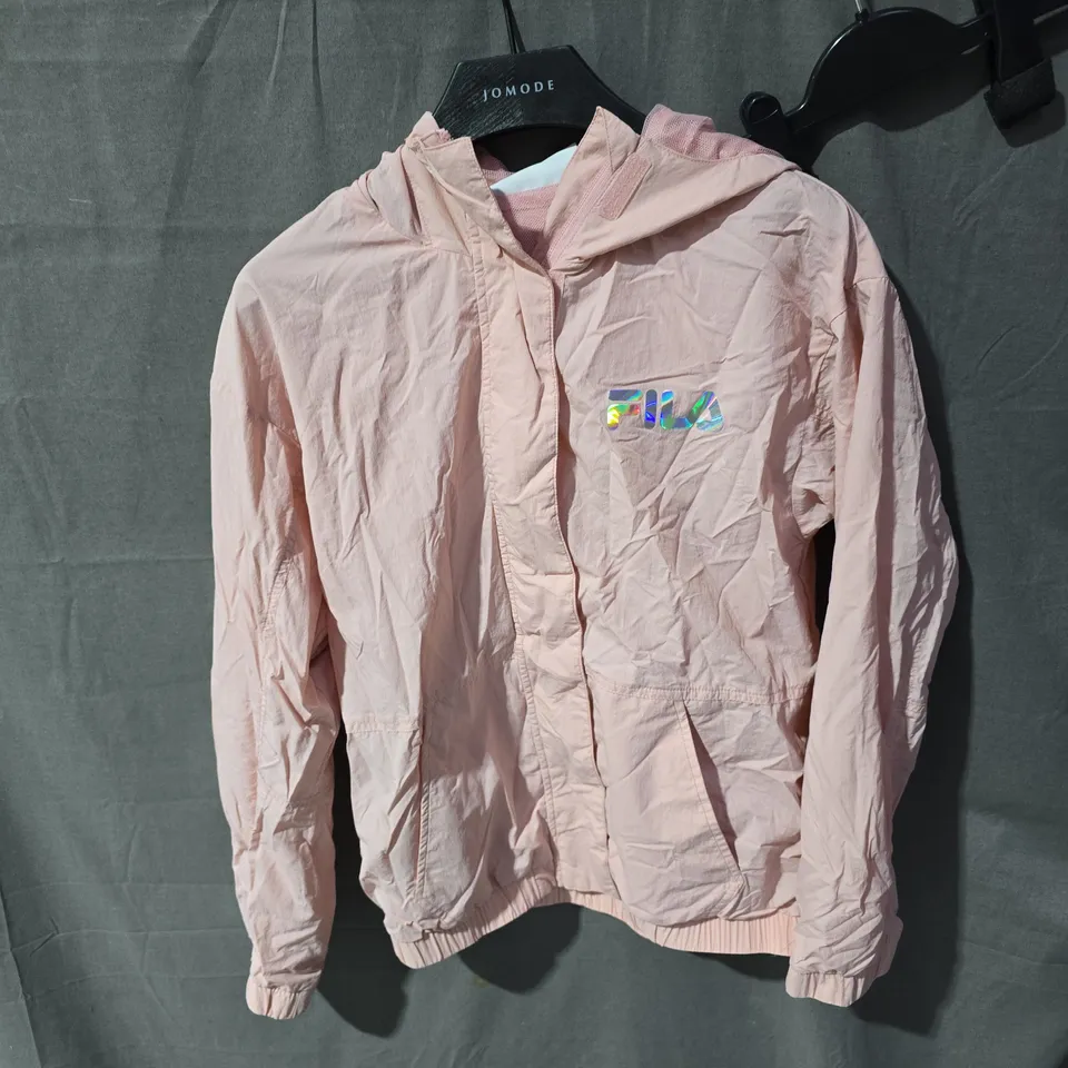 FILA PINK HOODED WINDBREAKER JACKET – FILA LOGO CHEST