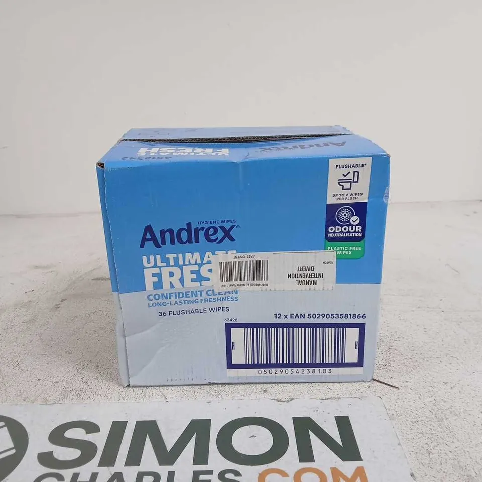 ANDREX ULTIMATE FRESH WIPES 12 X 36 MEGA PACK