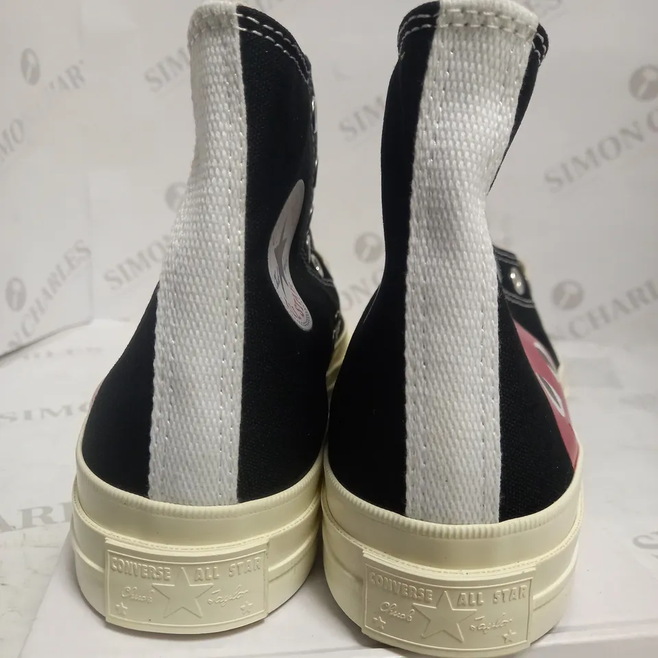 UK 7 CONVERSE PLAY EDITION COMME DES GARCONS HIGH TOP TRAINERS 