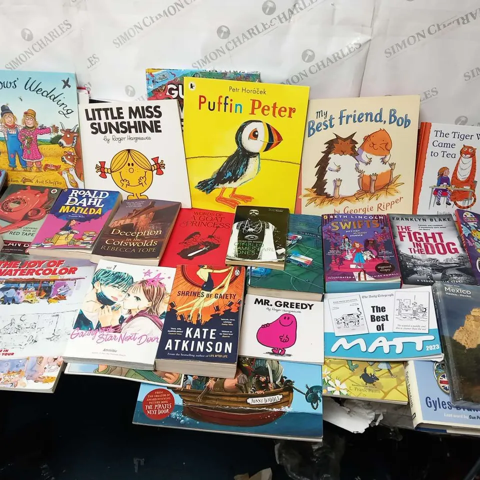 LARGE QUANTITY OF ASSORTED BOOK TITLES INCLUDE FICTION AND NON-FICTION TITLES BY AUTHORS SUCH AS;