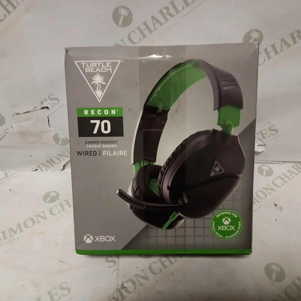 BOX OF APPROXIMATELY 10 BOXED HEADSETS/HEADPHONES FROM TURTLE BEACH, TRUST, WESC, ETC