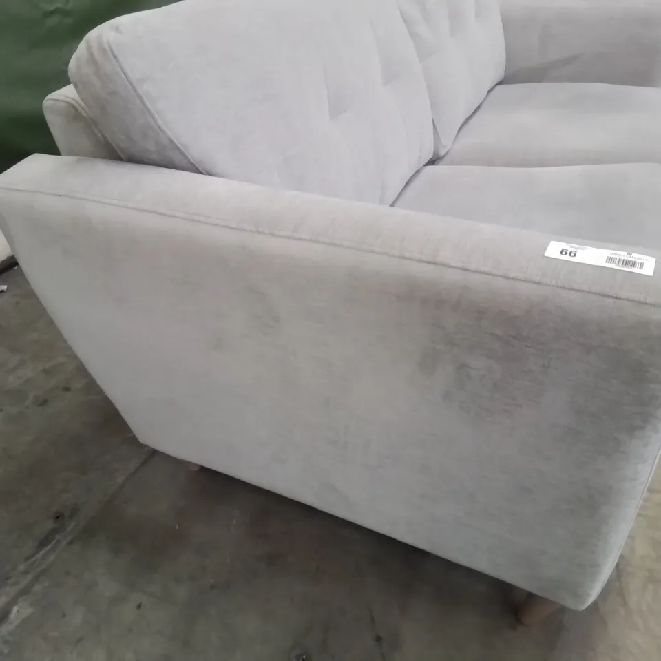 QUALITY BRITISH DESIGNER LOUNGE Co. HOLLY THREE SEATER SOFA GREY PLUSH FABRIC 