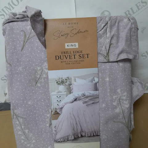 STACEY SOLOMON LILAC BLUEBELL FRILL DUVET SET - KING