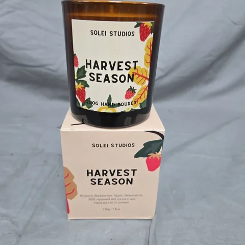 SOLEI STUDIOS HARVEST SEASON SCENTED CANDLE – 220G HAND POURED