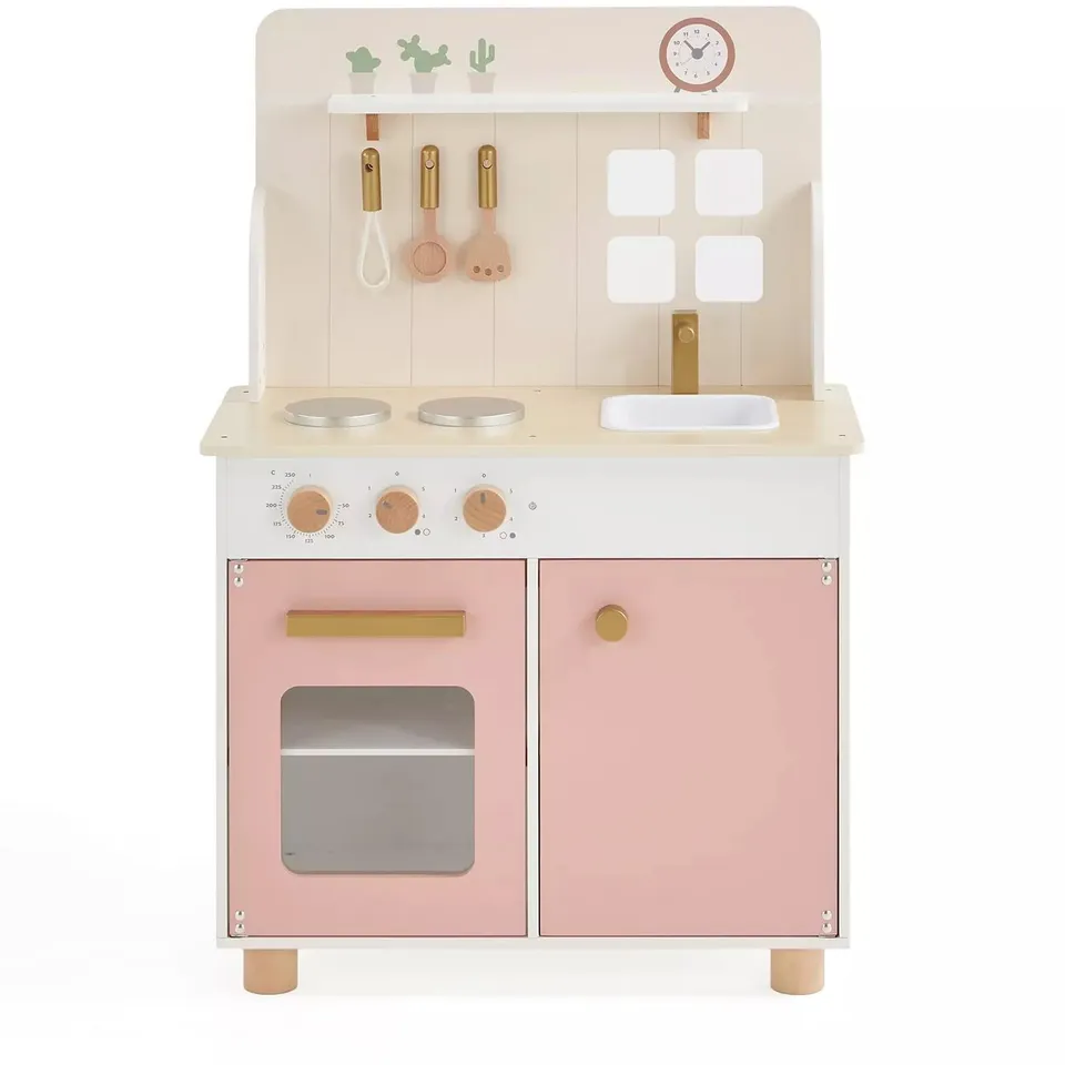 BOXED ACORN FLOORSTANDING WOODEN KITCHEN PLAYSET - BLUSH