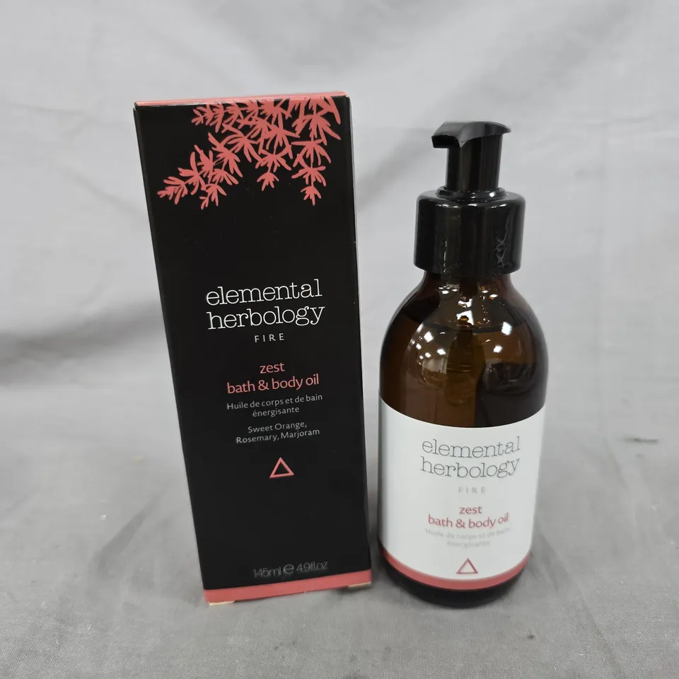 BOXED ELEMENTAL HERBOLOGY FIRE ZEST BATH & BODY OIL (145ML)