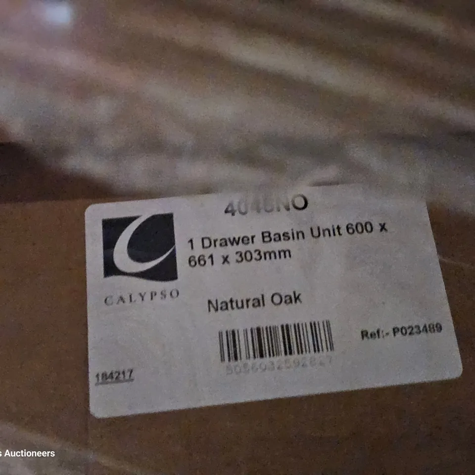 PALLET TO CONTAIN APPROXIMATELY 9 BOXED 1 DRAWER BASIN UNITS 600 × 661 × 303mm & 1 BOXED BASE CARCASS 300 × 285 × 561mm WHITE