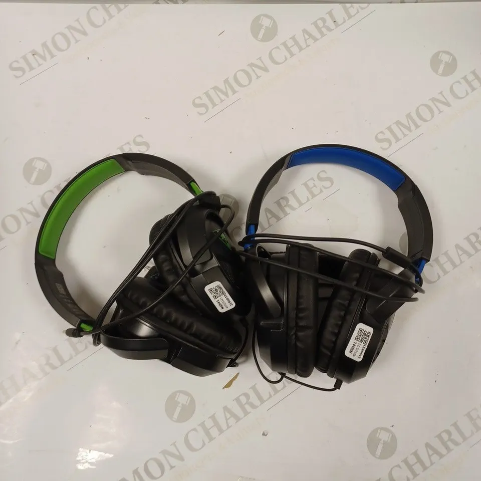 LOT OF 2 TURTLE BEACH GAMING HEADSETS - 1X XBOX, 1X PLAYSTATION 