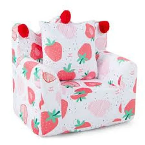 BOXED COSTWAY PINK KIDS ARMCHAIR WITH PILLOW