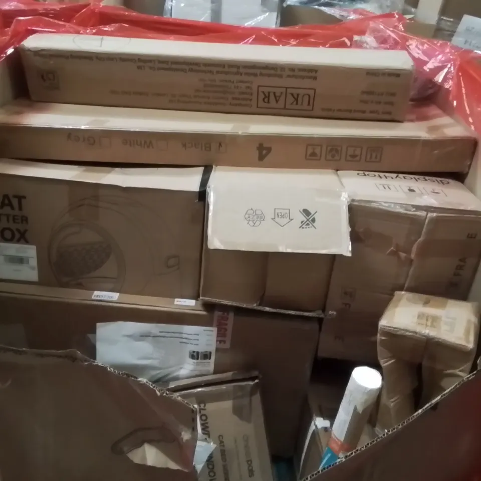 PALLET OF ASSORTED HOUSEHOLD GOODS AND PRODUCTS TO INCLUDE;WOK PAN,PLAY MAT,AIR FRYER