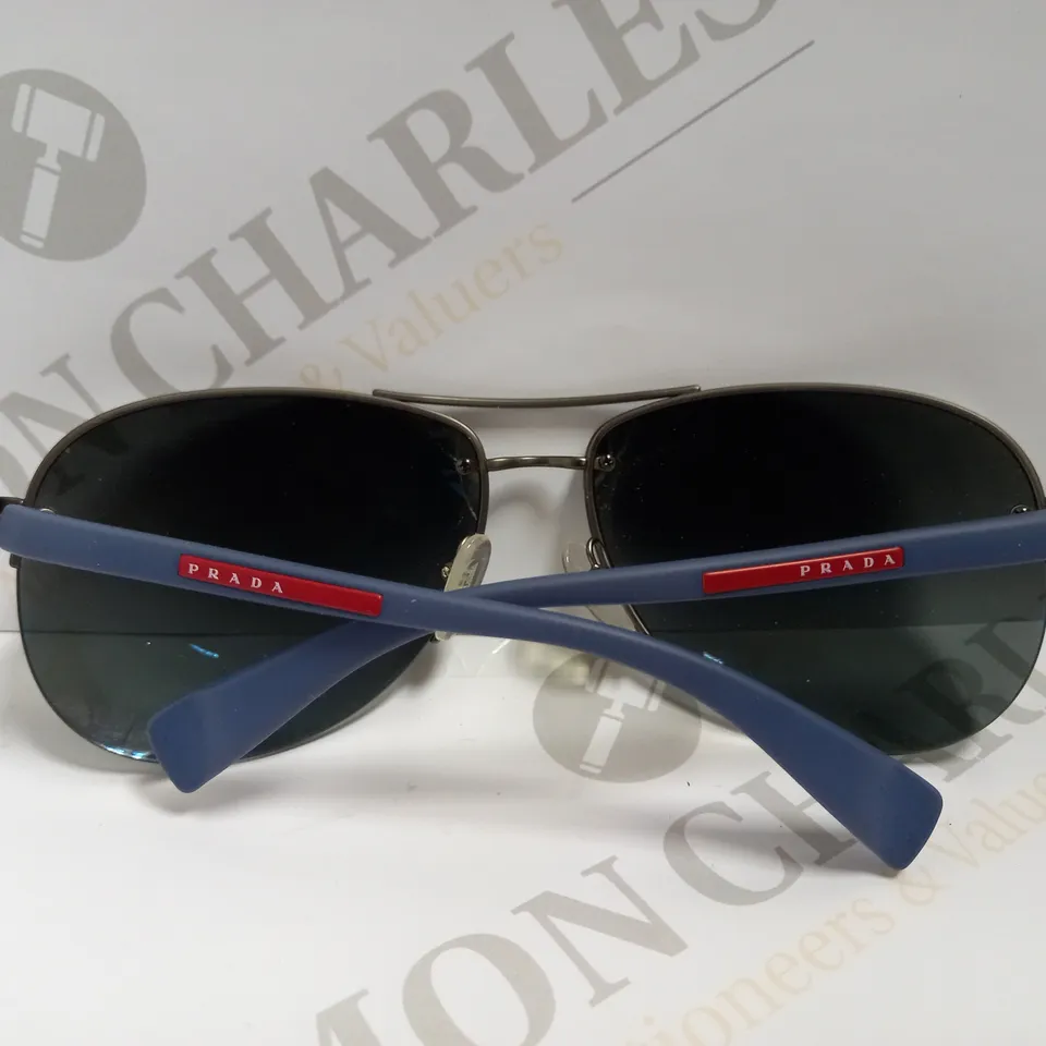 PRADA AVIATOR STYLE MIRRORED SUNGLASSES