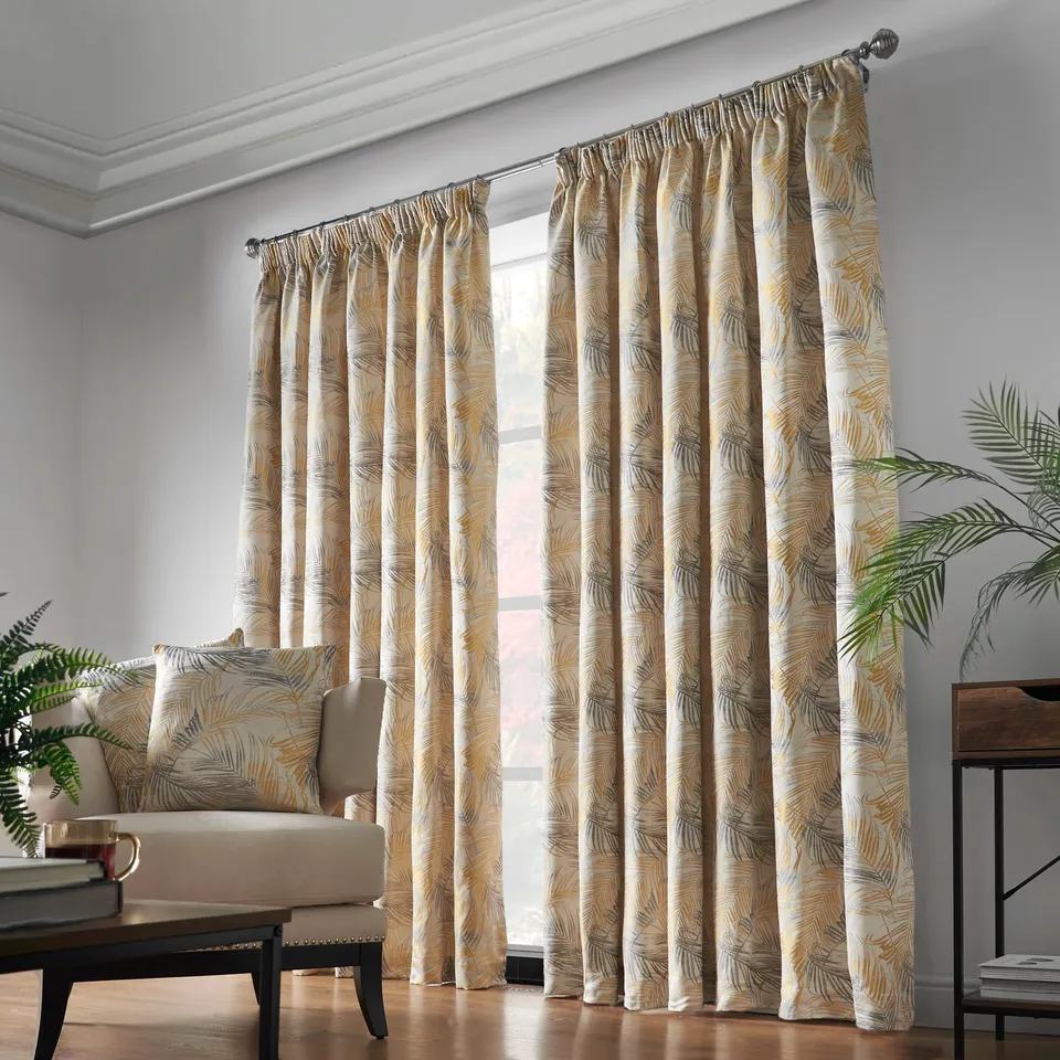 PORPHYRION FIJI PENCIL PLEAT CURTAINS (SET OF 2)