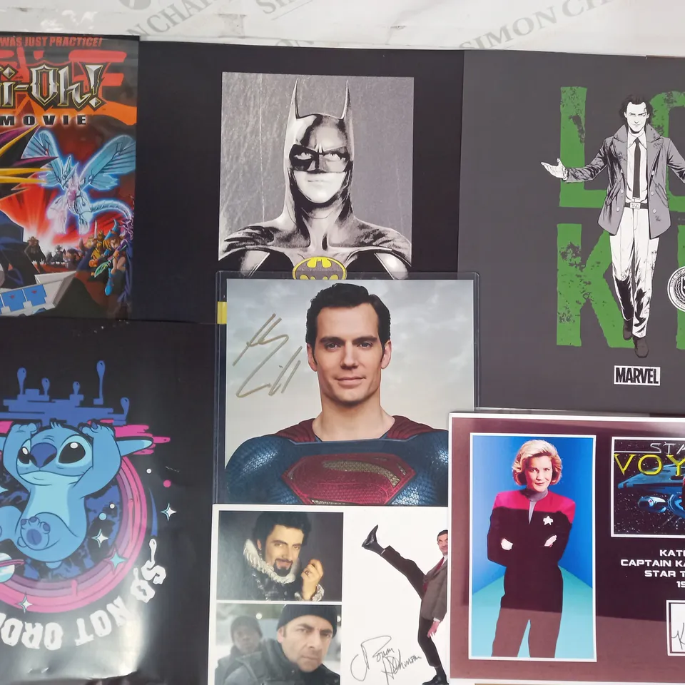 BOX OF APPROXIMATELY 15 ASSORTED FILM & TV THEMED ARTWORK ITEMS BY VARIOUS ARTISTS IN VARIOUS STYLES