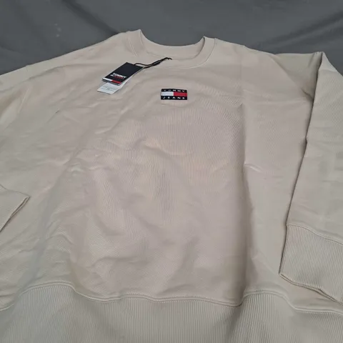 TOMMY JEANS BEIGE JUMPER - XL