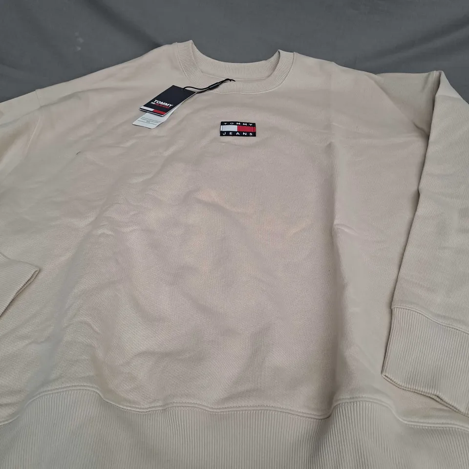 TOMMY JEANS BEIGE JUMPER - XL