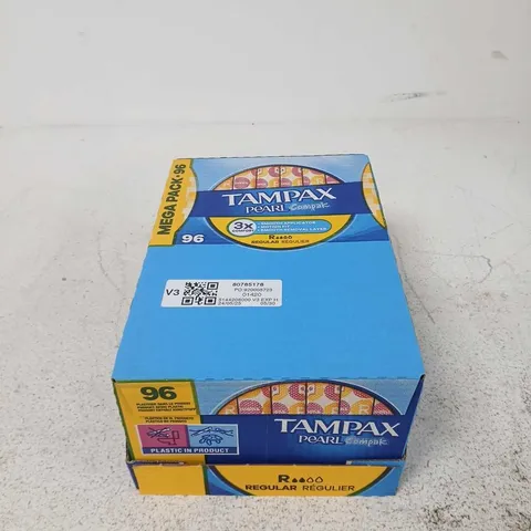 TAMPAX PEARL REGULAR TAMPONS – MEGA PACK 96