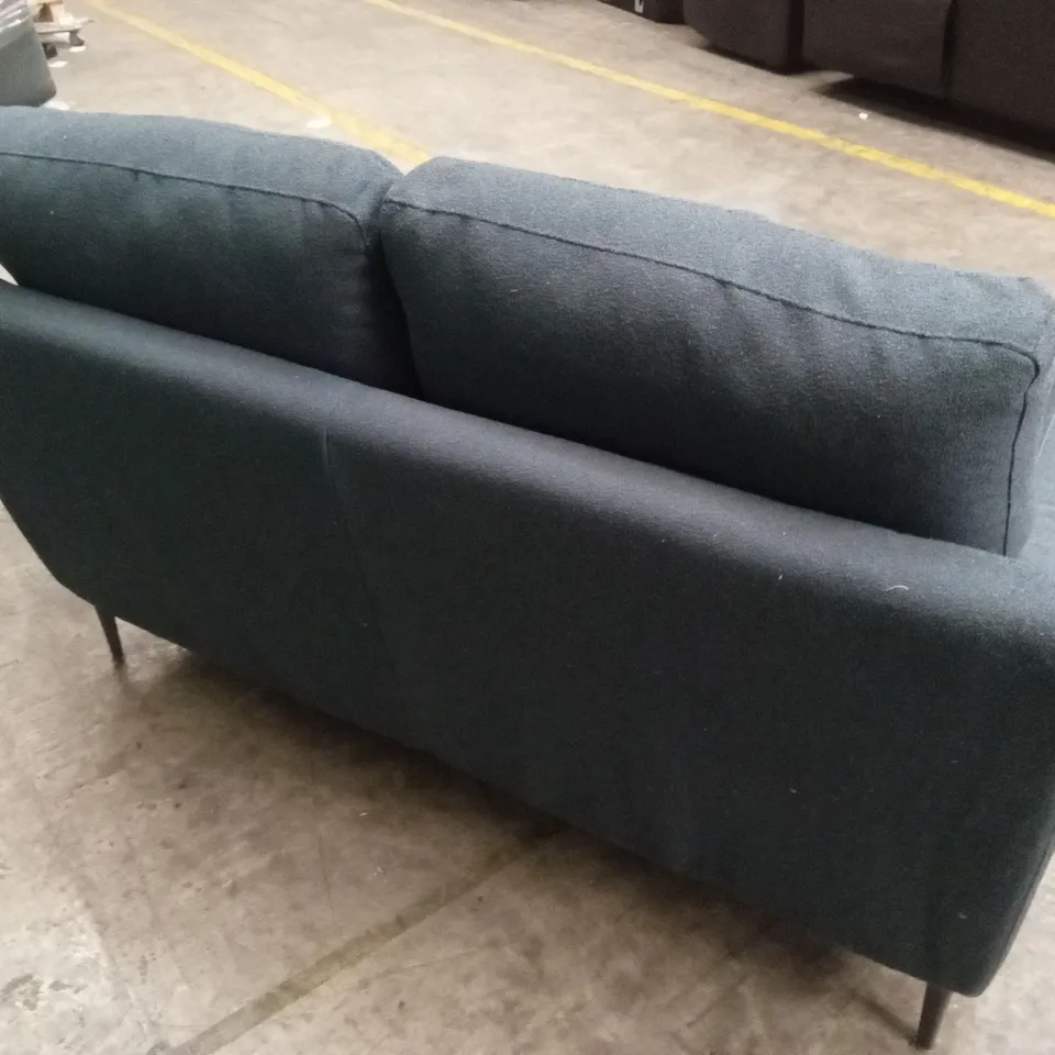 QUALITY DESIGNER ITALIAN MADE ALESSANDRO 2 SEATER FABRIC SOFA - CORAL BLUE
