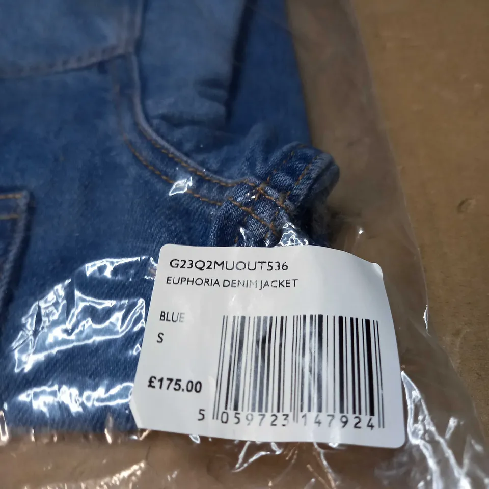 PRETTY GREEN EUTHORIA DENIM JACKET SIZE S