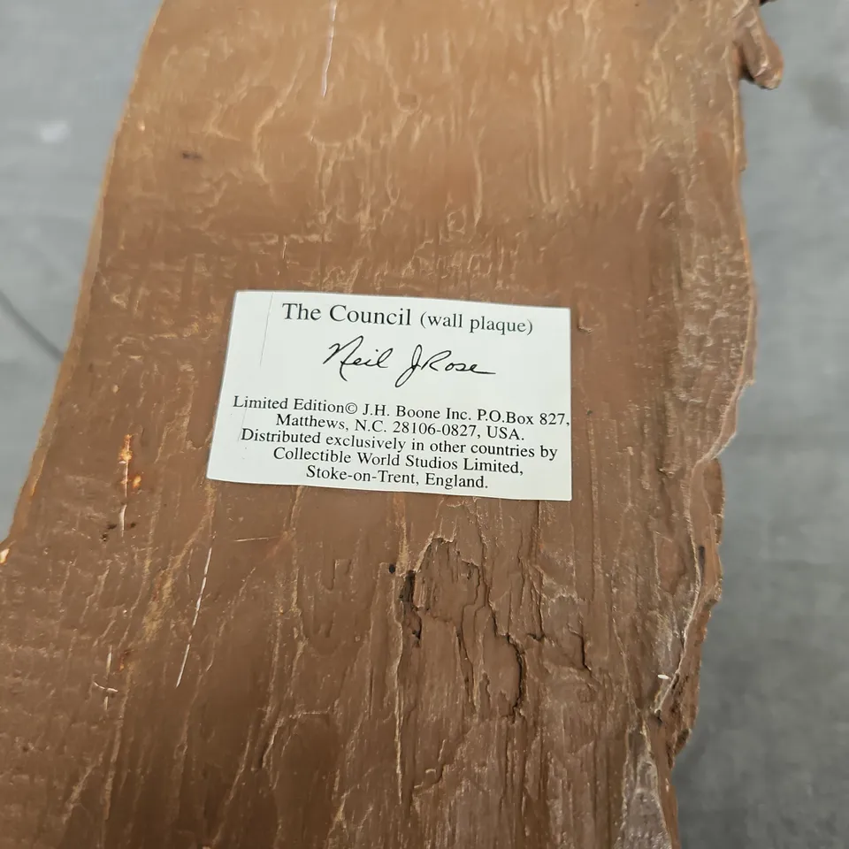 NEIL J ROSE THE COUNCIL WALL PLAQUE SCULPTURE