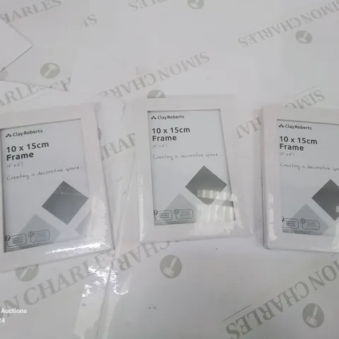 SET OF 3 10X15CM WHITE PHOTO FRAMES