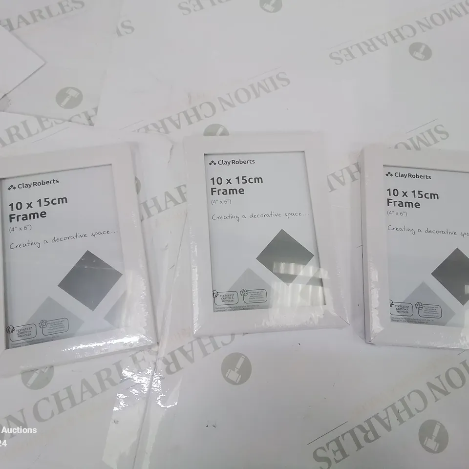 SET OF 3 10X15CM WHITE PHOTO FRAMES