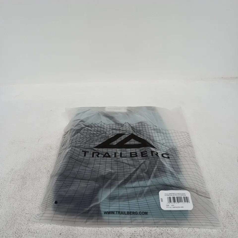 TRAILBERG VALE GRIDDED FLEECE PANT STORM BLUE/POLAR BREEZE XXL