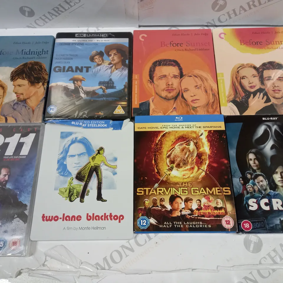 LOT OF 16 ASSORTED BLUE-RAY AND DVDS TO INCLUDE SEALED GET CARTER, SPIDER MAN ACROSS THE SPIDER VERSE AND 211