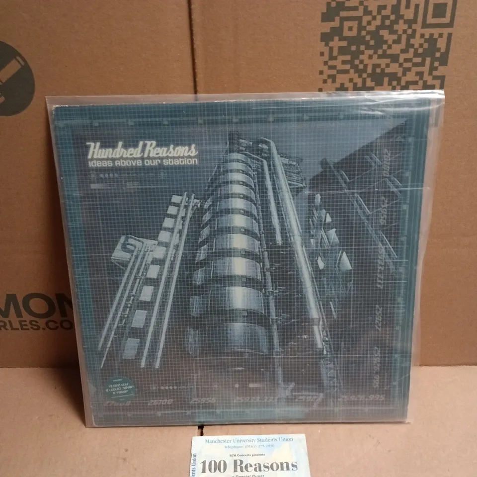 HUNDRED REASONS IDEAS ABOVE OUR STATION VINYL & 2002 CONCERT TICKET MEMORABILIA 