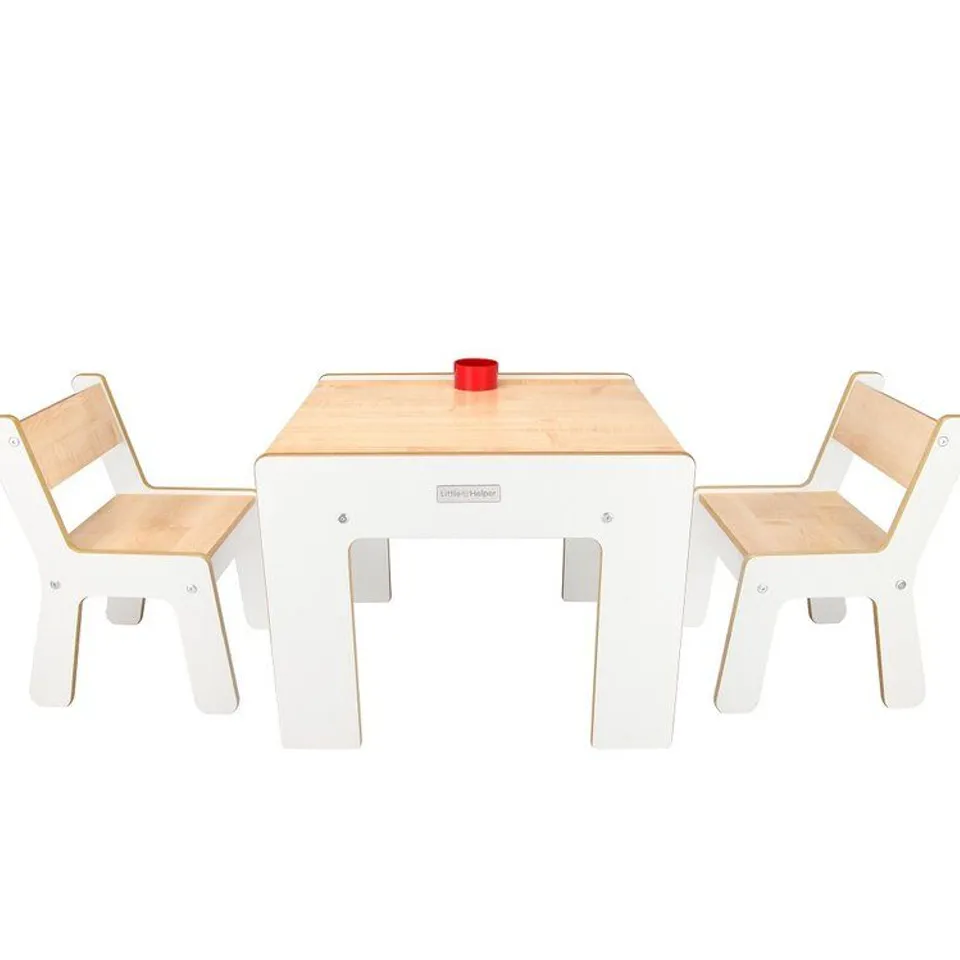 BOXED MAUD CHILDRENS 3 PIECE SQUARE TABLE AND CHAIR SET