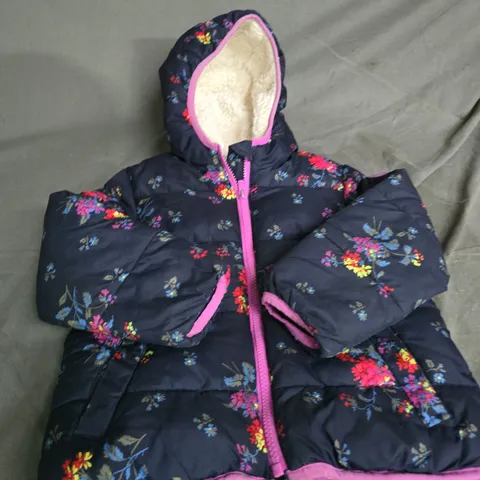 KIDS' FLORAL PUFFER JACKET – BABY GAP - SIZE 6 YRS
