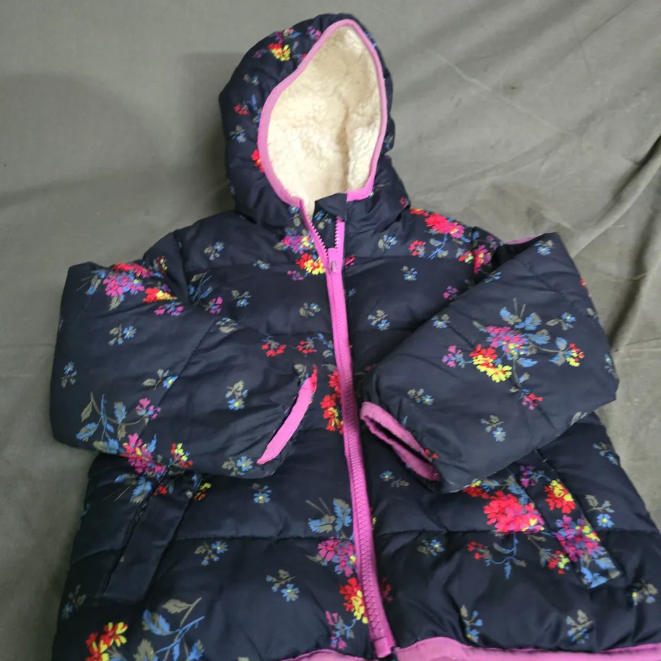 KIDS' FLORAL PUFFER JACKET – BABY GAP - SIZE 6 YRS