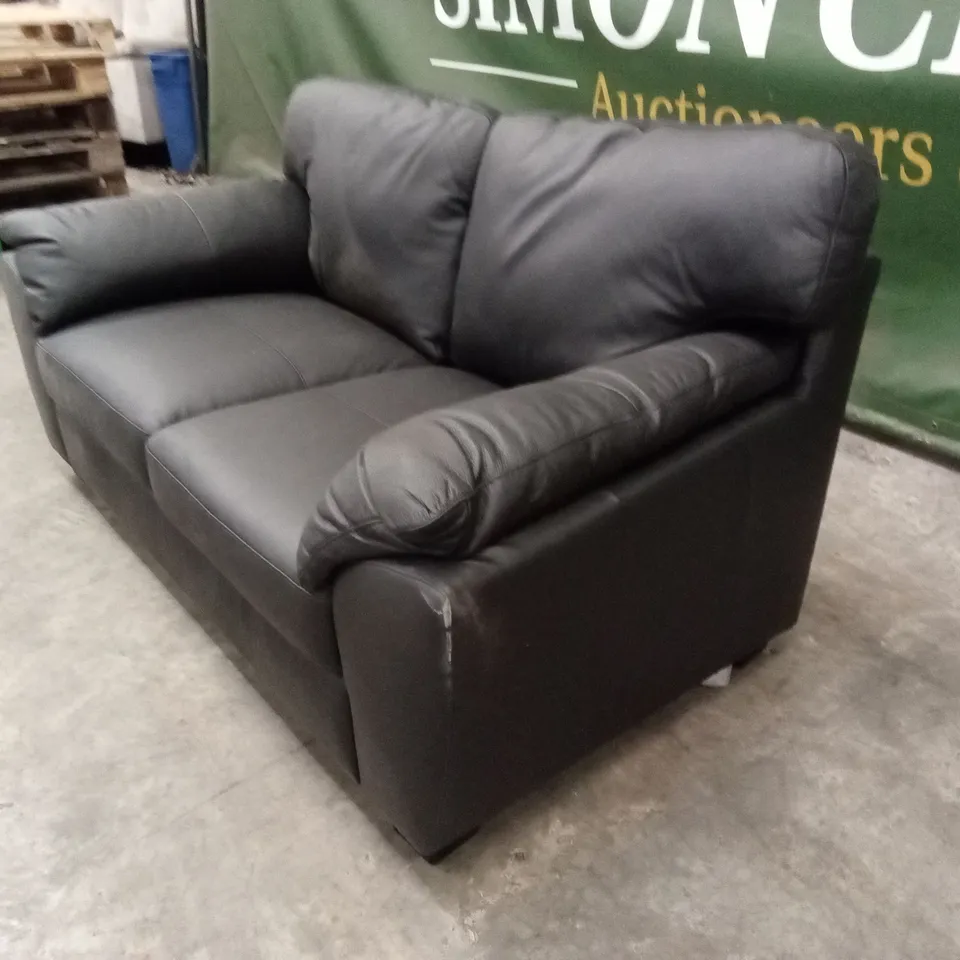 MONTREAL REAL LEATHER/FAUX LEATHER 2 SEATER SOFA RRP £699