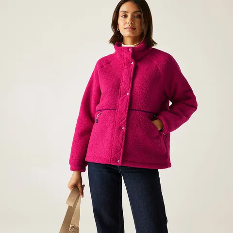 BRAND NEW REGATTA EMILICA BORG FLEECE IN DARK CERISE - UK 10