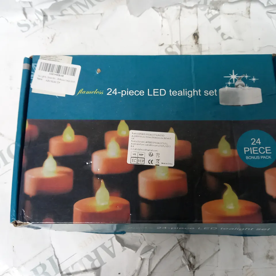 BOXED FLAMELESS 24 LED TEALIGHT SET