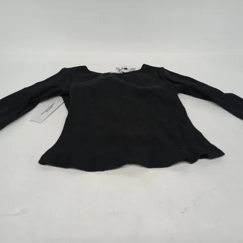 PRINCESS POLLY ELAIA 3/4 SLEEVE TOP β BLACK, UK 10