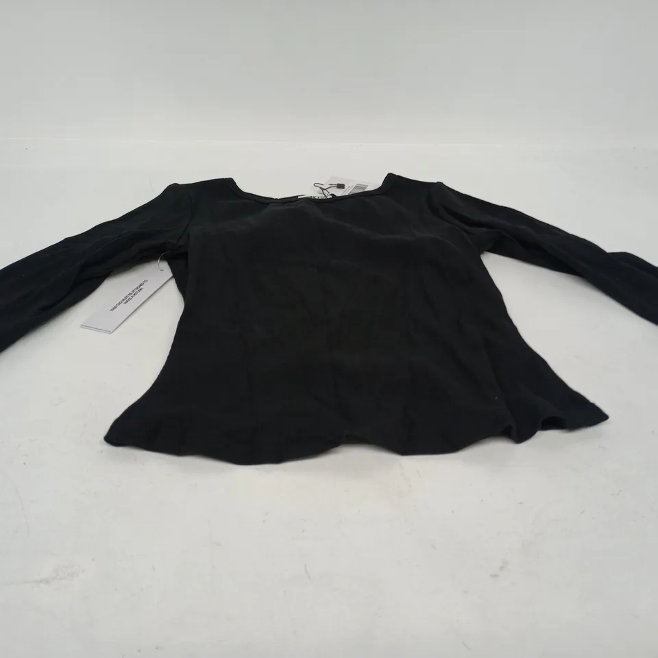 PRINCESS POLLY ELAIA 3/4 SLEEVE TOP – BLACK, UK 10