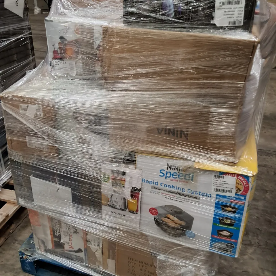 PALLET OF APPROXIMATELY 54 UNPROCESSED RAW RETURN HOUSEHOLD AND ELECTRICAL GOODS TO INCLUDE;