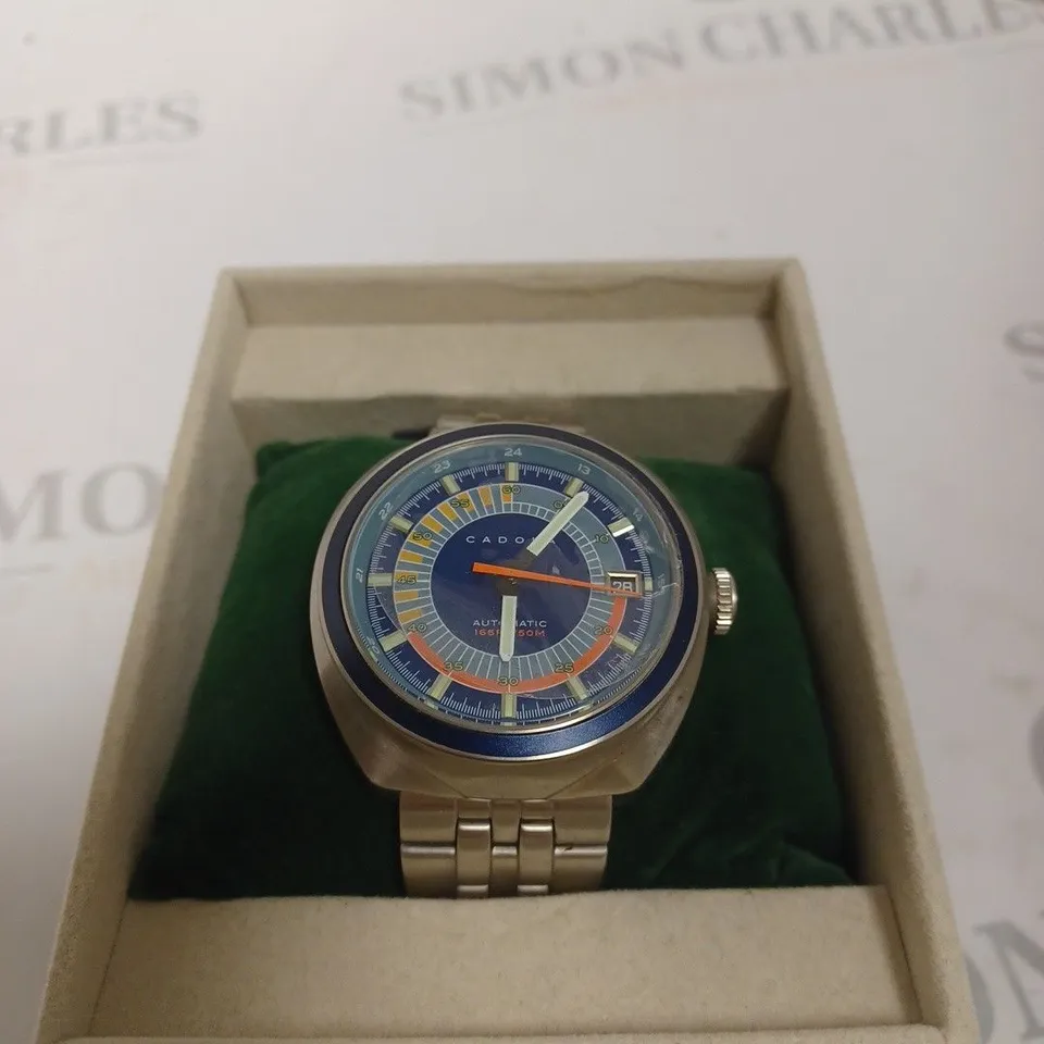 BOXED CADOLA STAINLESS STEEL AUTOMATIC WATCH SILVER