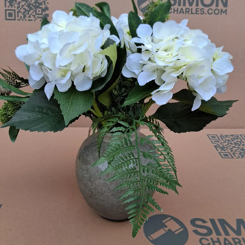 PEONY ARTIFICIAL FLOWER BOUQUET IN VASE